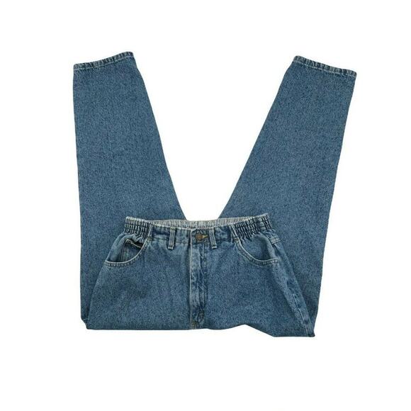 Vintage LEE Denim Jeans Womens Size 12P Tapered Leg High Rise Stonewash Blue - Picture 6 of 10